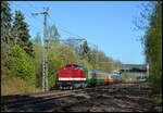 Triangula 112 646-5 am Abend des 01. Mai 2026 mit dem Sonderzug DZ 93583 Zwönitz - Aue - Schlettau - Chemnitz kurz vor dem Endbahnhof in Niederwiesa.