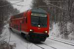 RB 17324 von Dresden nach ZWickau durchfhrt den Freiberger Stadtwald. 16.02.09