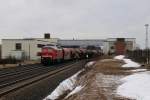 232 527-2 durchfhrt mit dem 51772 aus Nrnberg den ehemaligen Grenzbahnhof Gutenfrst. (12.2.2011)