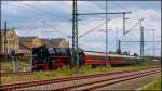 02.06.2012. Dampflok 01 509 mit Sonderzug im Bahnhof Freiberg.