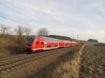 Regional-Express mit Steuerwagen voraus auf dem Weg nach Hof.