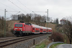 RE 4791 mit der 143 952 ziehend bei Liebau/Pöhl.