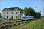 Der VT 628 521 (Netzwerkbahn Sachsen) pendelte am 28.06.2026 anl�sslich des Bergstadtfestes in Freiberg/Sachsen im Zweistundentakt zwischen der Bergstadt und Gro�voigtsberg.