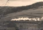 Personenzug auf der Strecke Freiberg - Hermsdorf Rehefeld Anfang 1960, genauer Ort leider unbekannt (Foto Gert Manske)