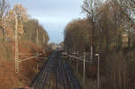 Blick auf die Strecke bei Erlau. 10.12.2016 10:56 Uhr.