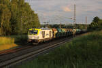 ITL 248 031 hatte am 16.06.2025 den Auftrag Leere Schotterwagen zurück nach Dresden-Friedrichstadt zu bringen.
