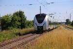 MRB ET 1440835 nach Chemnitz f�hrt hier am 24.06.2026 um 10.00 Uhr in den Bahnhof Seerhausen ein.