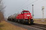 261 048-3 bespannt am 10.04.13 den EK 55045 ( Rh�sa Werkbahnhof-Riesa ) und konnte hier in bei der Durchfahrt in Seerhausen gesichtet werden.