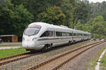 Am 13.9.23 war 605 019  advanced TrainLab  von Halle nach Schwarzenberg (Erzgebirge) unterwegs, hier im Bahnhof Dittersdorf Richtung Aue.