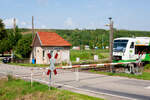 Zugdurchfahrt am Posten Caaschwitz, 27.07.2025