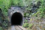 Blick auf das Südportal des 118m langen Ziemstunnel, auch Mühlbergtunnel III genannt, bei Kilometer 35,7.