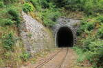 Blick auf das Nord-Ostportal des 89m langen Schweinbachtunnel, auch Schwalmischtunnel genannt, bei Kilometer 33,0.