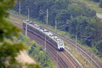 Daer Talent 2 9442 337 der Abellio ist am 05.08.2021 als RB 74665 von Saalfeld nach Halle (Saale) unterwegs und hat gerade Dornburg verlassen.