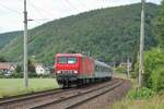 SRS-143 175-8 mit Steuerwagen Bnrbdzf 480.2 der Weser-Ems-Eisenbahn (WEE) im Einsatz als Ersatzzug für Abellio zwischen Halle (Saale)-Saalfeld (Saale) als RB 25.