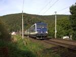 155 053-8 (intEgro) fuhr am 06.10.23 mit einem Sonderzug durch Remschütz nach Sonneberg.