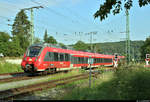 442 270  Grub a.Forst  (Bombardier Talent 2) des Franken-Thüringen-Express (FTX | DB Regio Bayern) als RE 4985 von Leipzig Hbf nach Nürnberg Hbf fährt nach dem Passieren der Abzweige