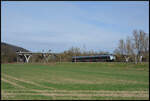 Ein Abellio  Hamster  als RB25 (74665) Saalfeld/Saale - Halle/Saale Hbf am 28.03.2026 bei Maua im Saaletal.