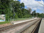 Gleis 5 in Zella Mehlis für die Züge Richtung Wernshausen am 31.Mai 2020.