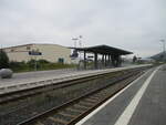 Menschenleer der Bahnsteig 2 und 3,,am 01.September 2021,in Wernshausen.