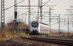 9442 807 legt auf der Fahrt als RB 20 (Halle Hbf - Eisenach) einen Zwischenhalt in Seebergen ein.