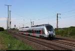 9442 602 (Bombardier Talent 2) von Abellio Rail Mitteldeutschland als RB 74811 (RB20) von Weißenfels nach Halle(Saale)Hbf fährt in Großkorbetha auf der Bahnstrecke Halle–Bebra