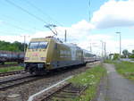 DB 101 071-9 mit dem IC 1959 von Düsseldorf Hbf nach Weimar, am 29.05.2019 in Neudietendorf.