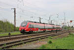 442 804 (Bombardier Talent 2) des Franken-Thüringen-Express (FTX | DB Regio Bayern) als RE 4987 von Leipzig Hbf nach Nürnberg Hbf fährt in Großkorbetha auf der Bahnstrecke