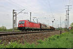 Gemischter Gz mit 187 119 DB fährt in Großkorbetha auf der Bahnstrecke Halle–Bebra (KBS 580) Richtung Naumburg(Saale)Hbf.