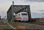 401 569-9 (Tz 169  Worms ) als Umleiter auf der Saalebrücke in Schkopau Richtung Erfurt Hbf.