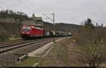 Gemischter Gz mit 187 123-5 unterwegs bei Saaleck Richtung Naumburg(Saale)Hbf.