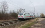 DB 146 558-2 mit dem IC 1959 von Düsseldorf Hbf nach Leipzig Hbf, am 04.03.2022 in Gotha.