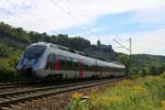 9442 609 (Bombardier Talent 2) von Abellio Rail Mitteldeutschland als RB 74587 (RB24) von Saalfeld(Saale) nach Naumburg(Saale)Hbf fährt bei Saaleck auf der Bahnstrecke Halle–Bebra (KBS 580). [8.8.2017 - 14:18 Uhr]