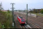 187 101 DB als Tfzf fährt in Halle-Ammendorf auf der Bahnstrecke Halle–Bebra (KBS 580) Richtung Großkorbetha.