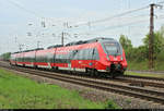 442 304 (Bombardier Talent 2) des Franken-Thüringen-Express (FTX | DB Regio Bayern) als RE 4982 von Nürnberg Hbf nach Leipzig Hbf fährt in Großkorbetha auf der Bahnstrecke