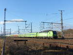 ELL 193 231 mit dem FLX 76302 von Stuttgart Hbf nach Berlin Hbf (tief), am 16.01.2020 in Neudietendorf.