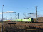 ELL 193 231 mit dem FLX 76302 von Stuttgart Hbf nach Berlin Hbf (tief), am 16.01.2020 in Neudietendorf.