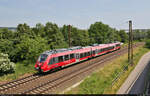 442 106 (Bombardier Talent 2) unterwegs in Naumburg (Saale).