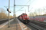 DB 261 016-0 mit einer Übergabe von Arnstadt nach Erfurt Gbf, am 20.02.2023 in Erfurt-Bischleben.