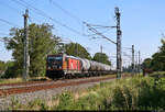 Kesselzug mit 187 536-8 unterwegs am km 9,2 in Schkopau Richtung Halle-Ammendorf.