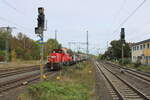 DB 261 041-8 mit einer Übergabe von Erfurt Gbf nach Arnstadt, am 05.10.2023 in Neudietendorf.