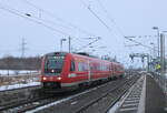 DB 612 175 als RE 3963 von Erfurt Hbf nach Jena-G�schwitz, am 01.02.2026 in Vieselbach.