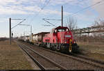 261 064-0 (Voith Gravita 10 BB) durchfährt mit Kesselwagen und Tankcontainern den Hp Leuna Werke Süd auf dem Gegengleis Richtung Merseburg Hbf.