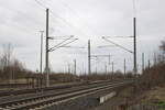 Die KBS 580 am 20.03.2023 in Gotha, mit dem Abzweig nach Leinefelde links.