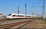 812 064-5 (Tz 9464) fährt am Schaltposten Halle-Ammendorf auf die Neubaustrecke zu.