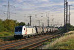 Im Bahnhof Großkorbetha erhielt dieser Kesselzug mit 285 109-5 Ausfahrt Richtung Weißenfels.
