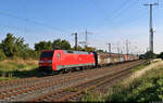 EZ mit 152 166-5 (Siemens ES64F) unterwegs in Großkorbetha Richtung Weißenfels.