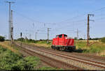 Nachschuss in Großkorbetha auf die als Tfzf Richtung Weißenfels fahrende 212 310-7 (DB V 100 2310).