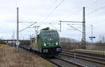 CFL Cargo 188 068  Fox  mit dem DGS 49431 von Offenburg Gbf nach Gliwice Port,  am 15.02.2024 in Seebergen.