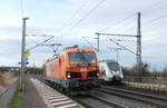 BBL 192 008 als Tfzf Richtung Erfurt, am 15.02.2024 in Seebergen.