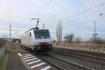 Akiem 189 209 als Tfzf Richtung Erfurt, am 15.02.2024 in Seebergen.